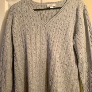 LOFT womens grey knitted sweater